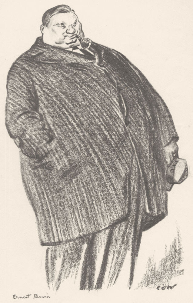 POLITICS. Low Cartoons New Statesman. Ernest Bevin. Labour politician.  1933